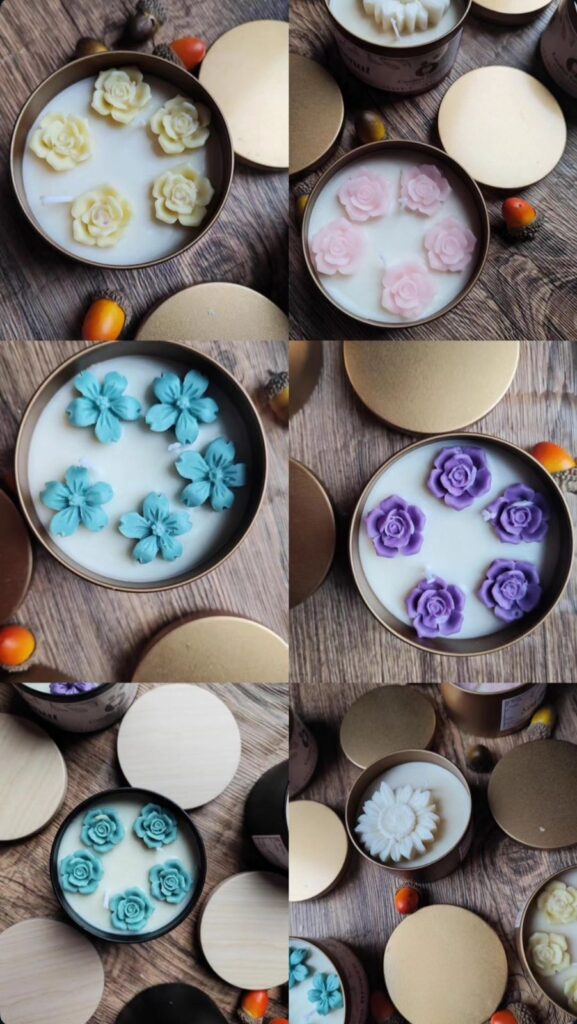 علب شمع حجم ٢٠٠ مل معطرة