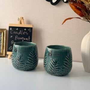 Green leaf Candles set