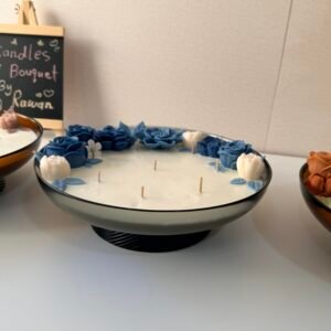 Blue crystal Candle